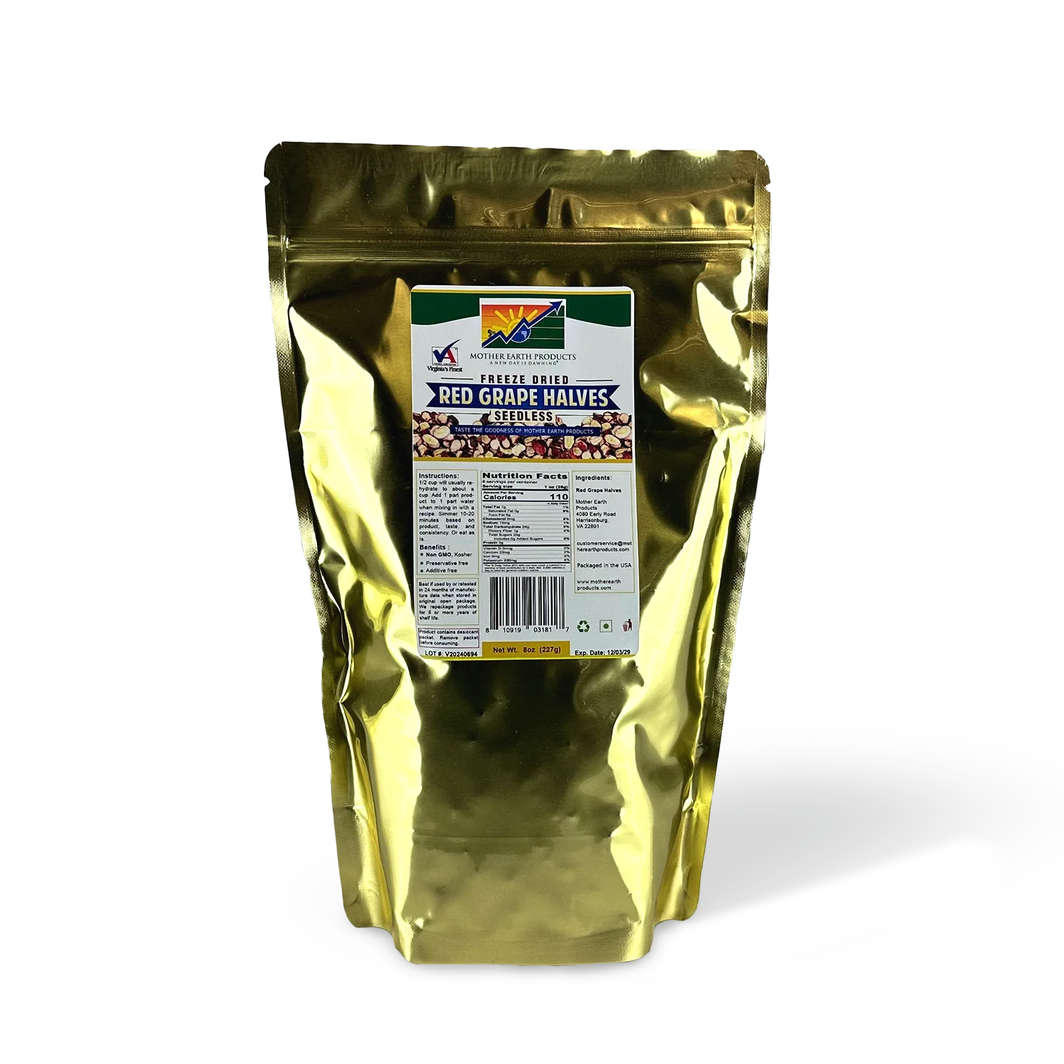 Freeze Dried Red Grape Halves (Seedless) - Image 3