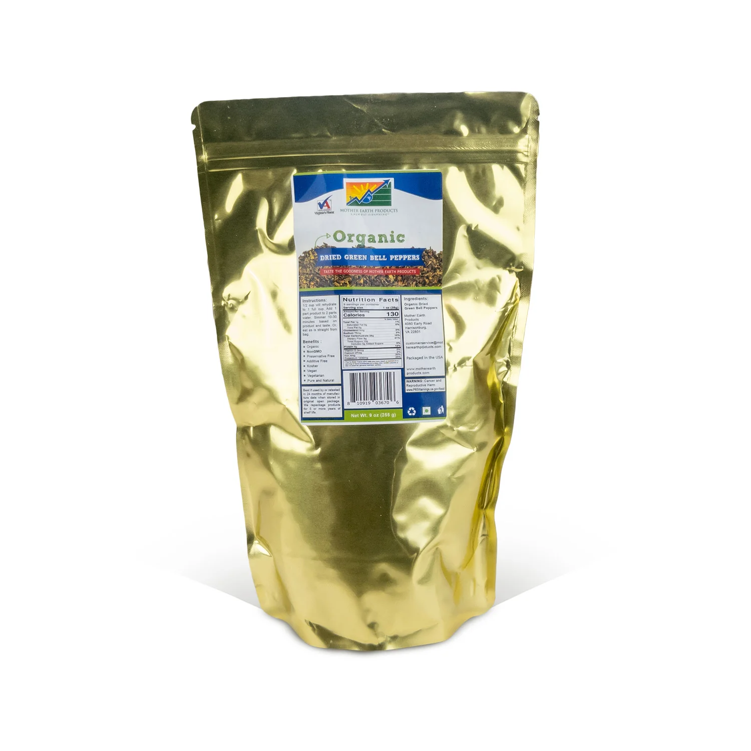 Organic Dried Green Bell Peppers - Image 4