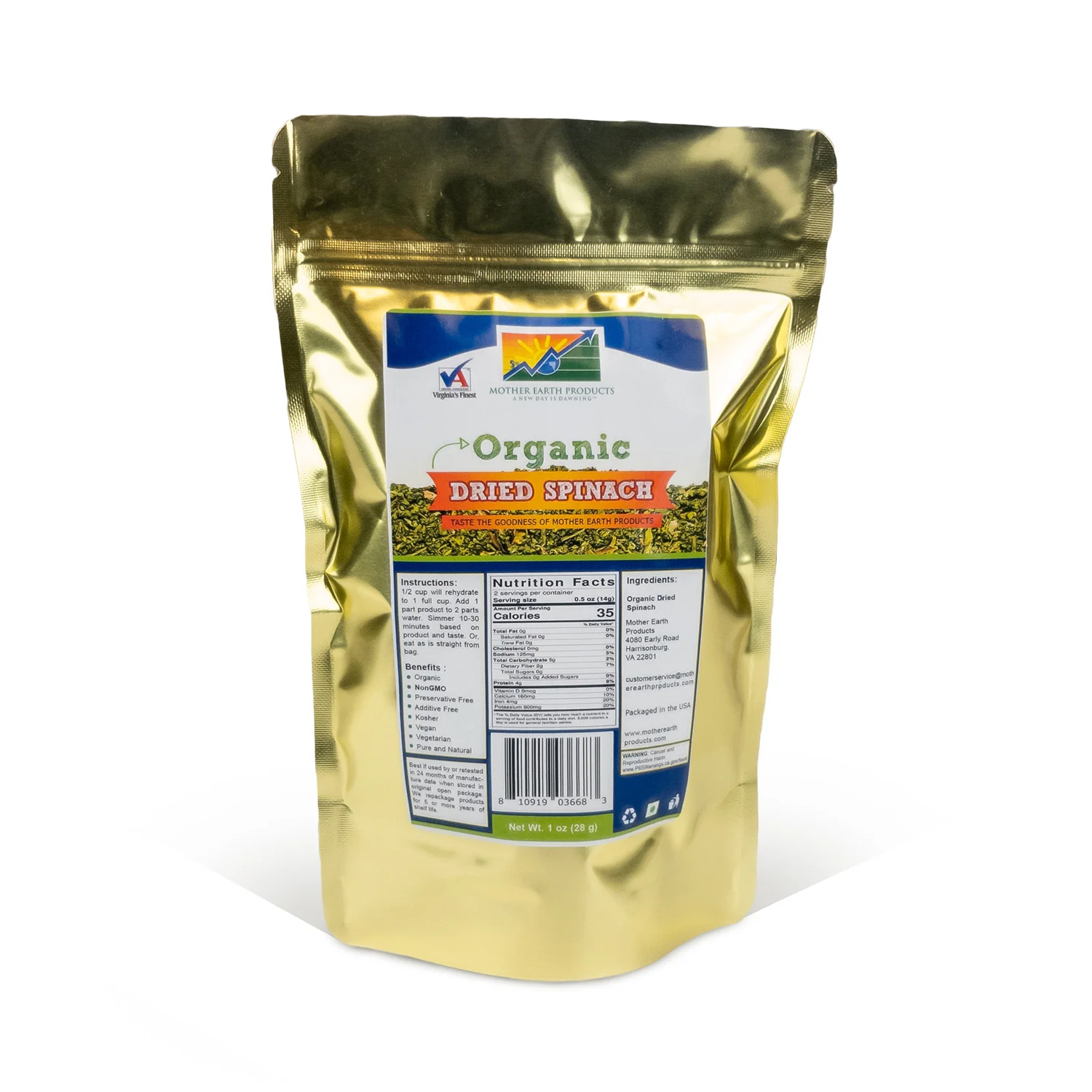 Organic Dried Spinach - Image 2