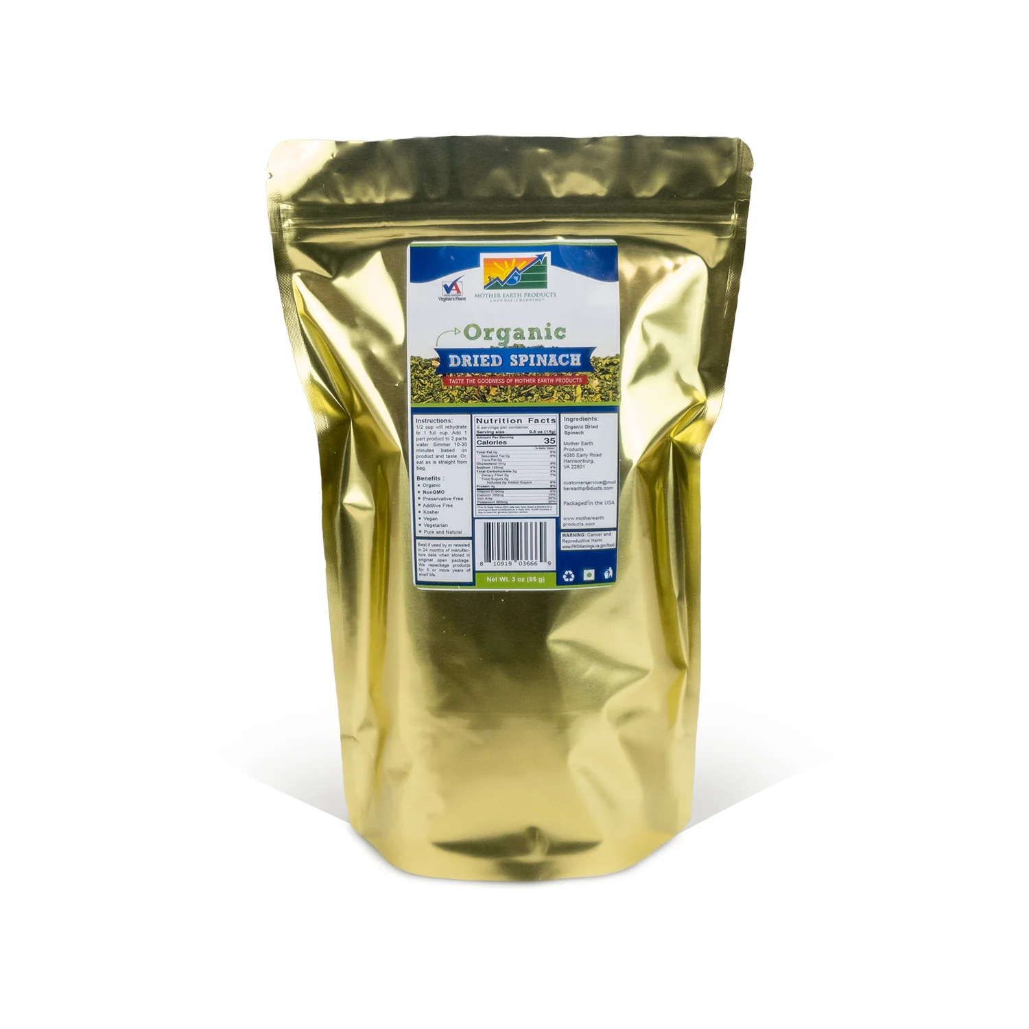 Organic Dried Spinach - Image 4